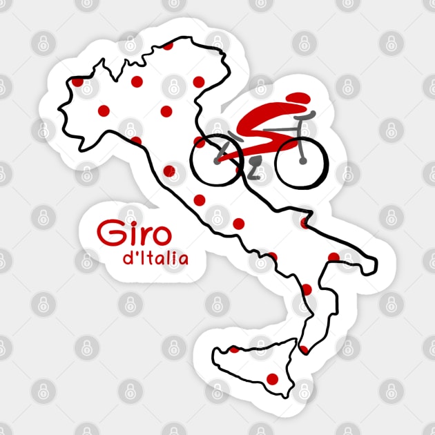 The Giro d'Italia Sticker by Aurealis